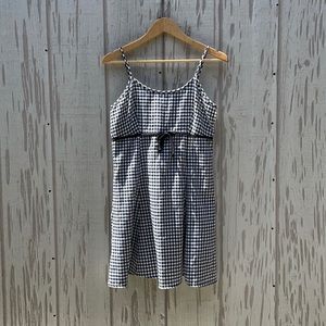 90’s vintage gingham plaid mini babydoll dress